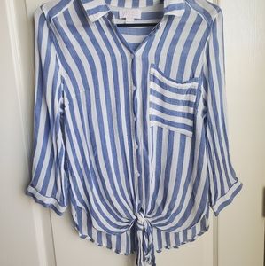 Beach stripe tie top
